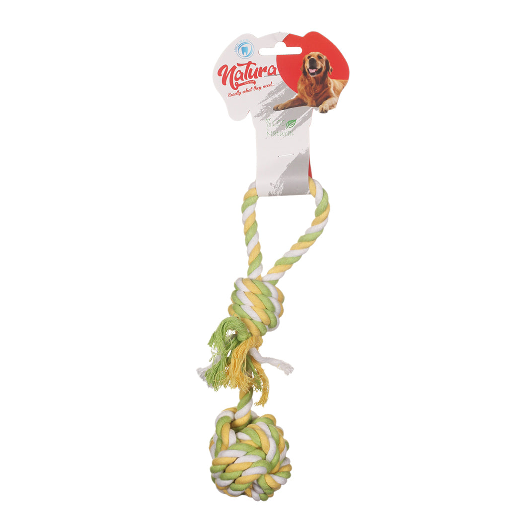 Natura Ball With Handle Dog Rope Toy