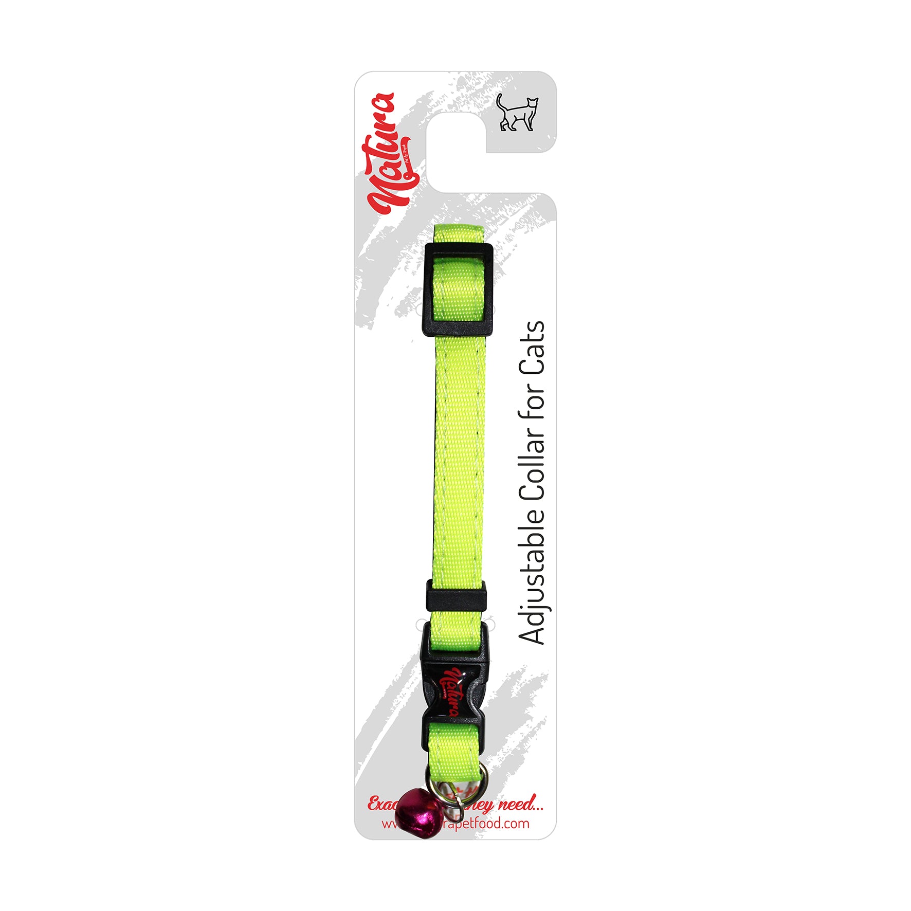 Natura Adult Cat Collar – Neon Lime