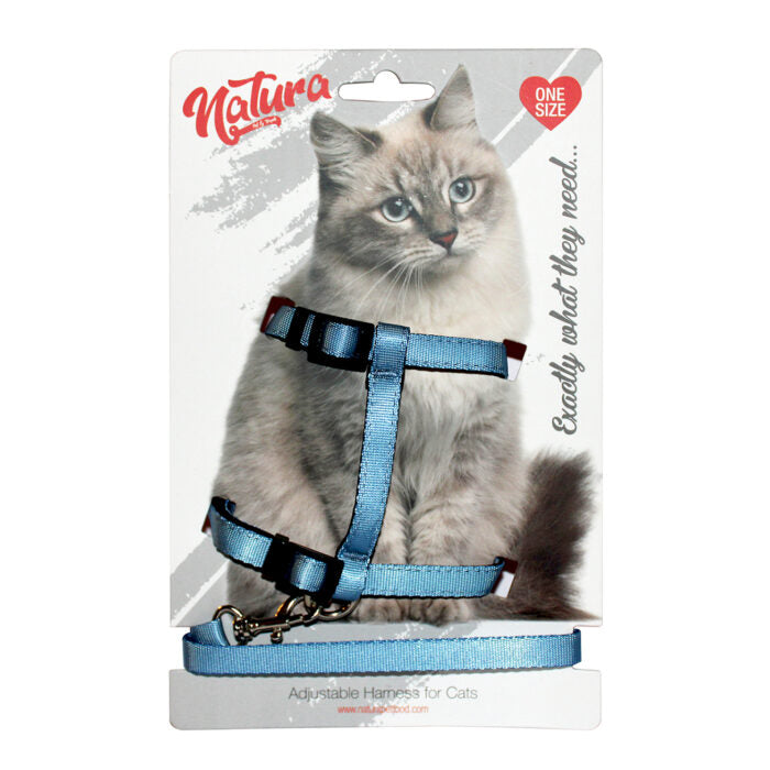 Natura Adult Cat Harness – Blue